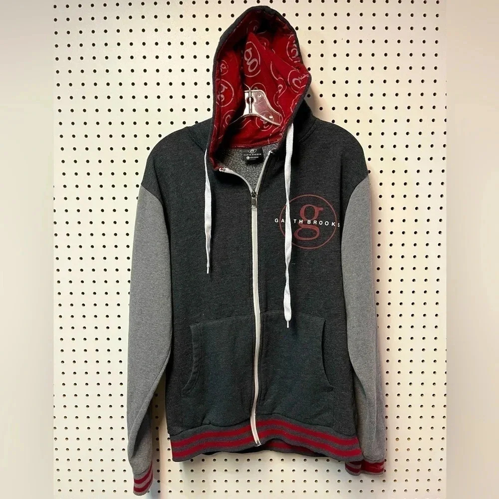 Garth Brooks World Tour Zip Up  Hoodie Size L